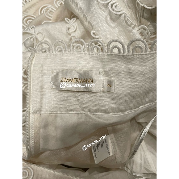 Zimmermann Whitewave Doily Mini Dress AU2 - Picture 6 of 15